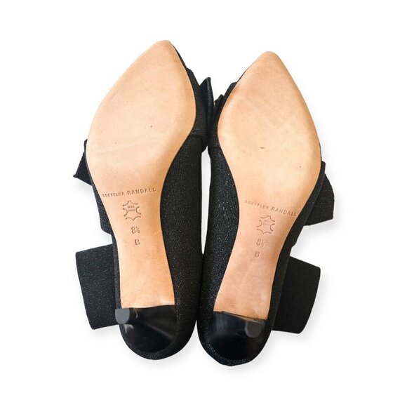 Loeffler Randall Kassidy Stretch Bow Booties,‎ Black/Metallic Knit, 8.5B, New - Picture 9 of 14